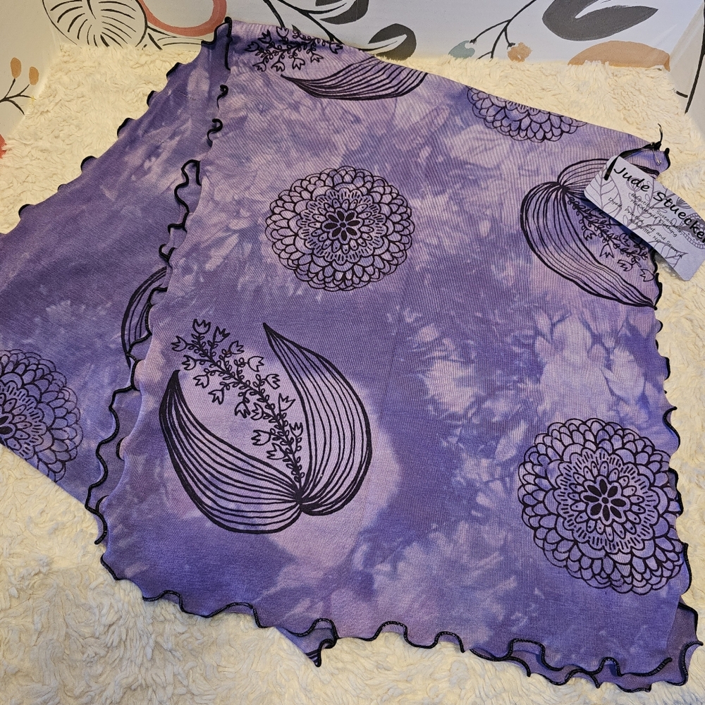NWT Hand Dyed/made Bamboo Scarf Purple